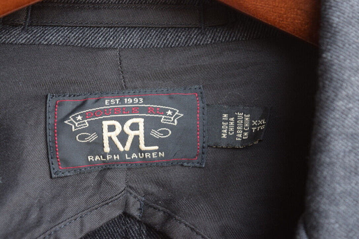New Ralph Lauren RRL Gray Charcoal Wool Cotton Full Suit Jacket Men's 2XL XXL