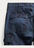 New RRL Ralph Lauren 1950s Indigo Straight Cargo High Rise Pant Men's 30x32