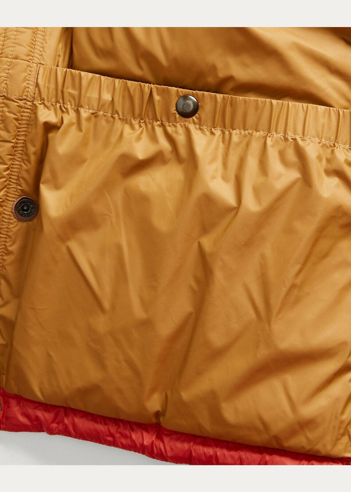 RRL Ralph Lauren 1960's Red Quilted Down Vest Jacket Coat Men's 2XL XXL