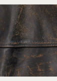 RRL Ralph Lauren Leather Jacket Brown Distressed Men's Size Medium M