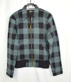 RRL Men's Jacket Plaid Blue Black Check Men's XL Extra-Large Wool Vintage