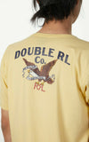 New RRL Ralph Lauren Yellow Double RL Eagle Graphic T-Shirt Men's Medium M