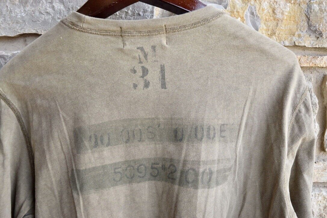 RRL Double RL Olive Green Jersey Crewneck Shirt Graphic T-Shirt Men's Large L