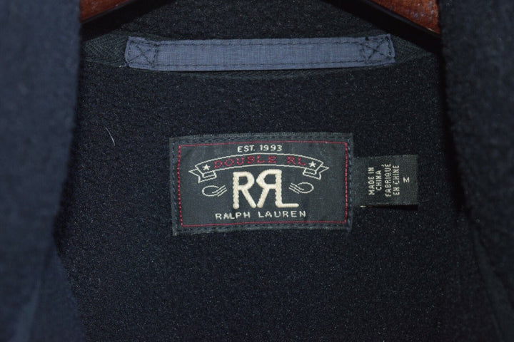 RRL Ralph Lauren Black Ripstop Paneled Fleece Jacket Men's S Small