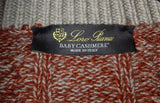 LORO PIANA 1/2 Button Mockneck Thick Red 100% Baby Cashmere Sweater Size 58 XXL