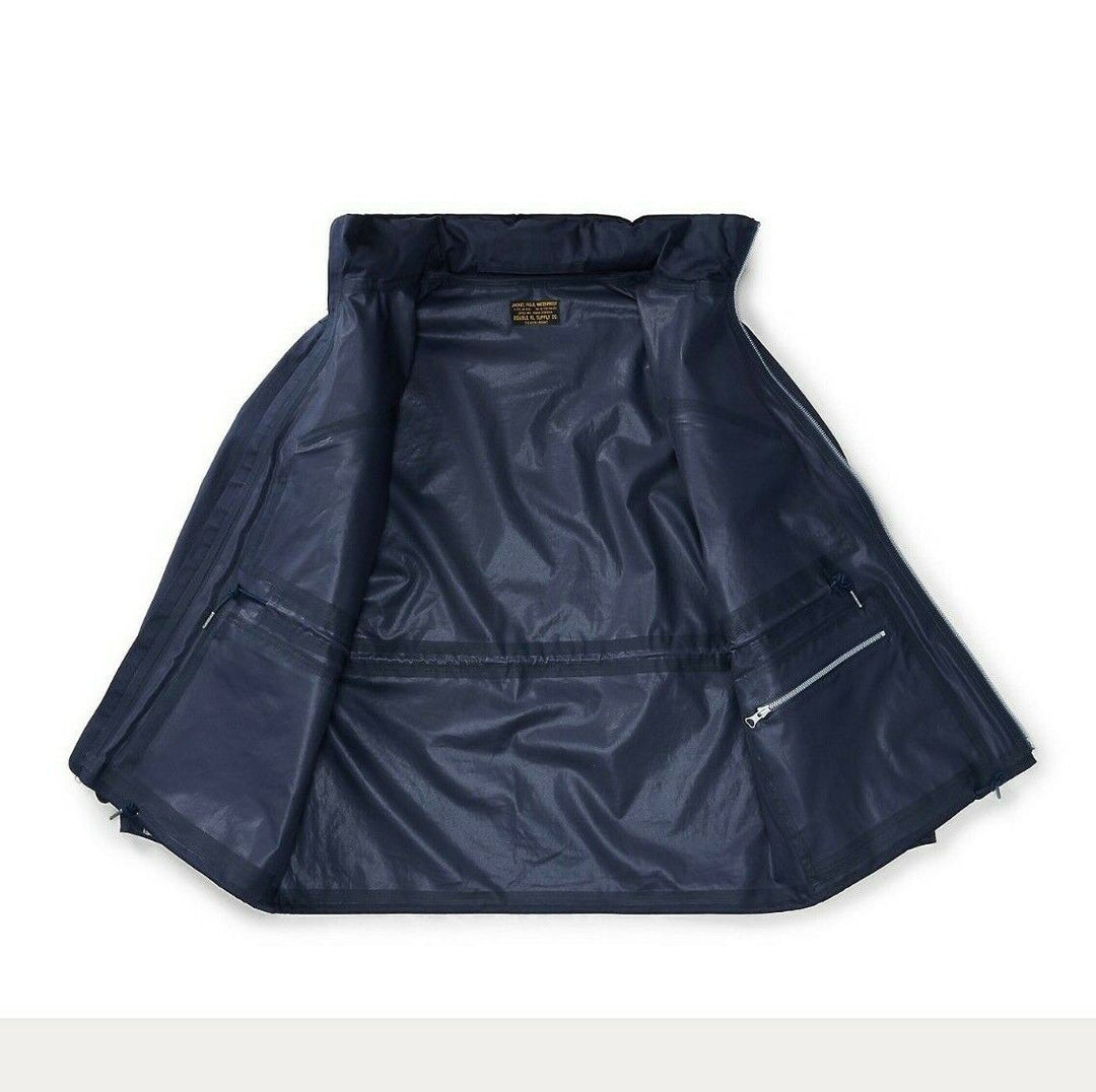 RRL Ralph Lauren Indigo Blue Jacket Full Zip Waterproof Windbreaker Mens 2XL XXL