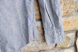 New RRL Ralph Lauren Blue Western Striped Slim Red Cotton Men's Shirt Medium M