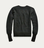 New RRL Double RL Indigo Black Cotton Moto Crewneck Shirt Sweater Men's 2XL XXL