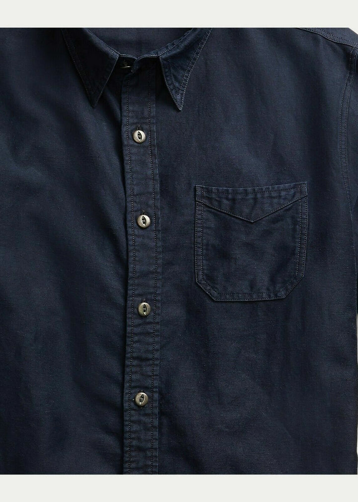 RRL Ralph Lauren Vintage Inspired Cotton Linen Blend Workshirt Men's 2XL XXL