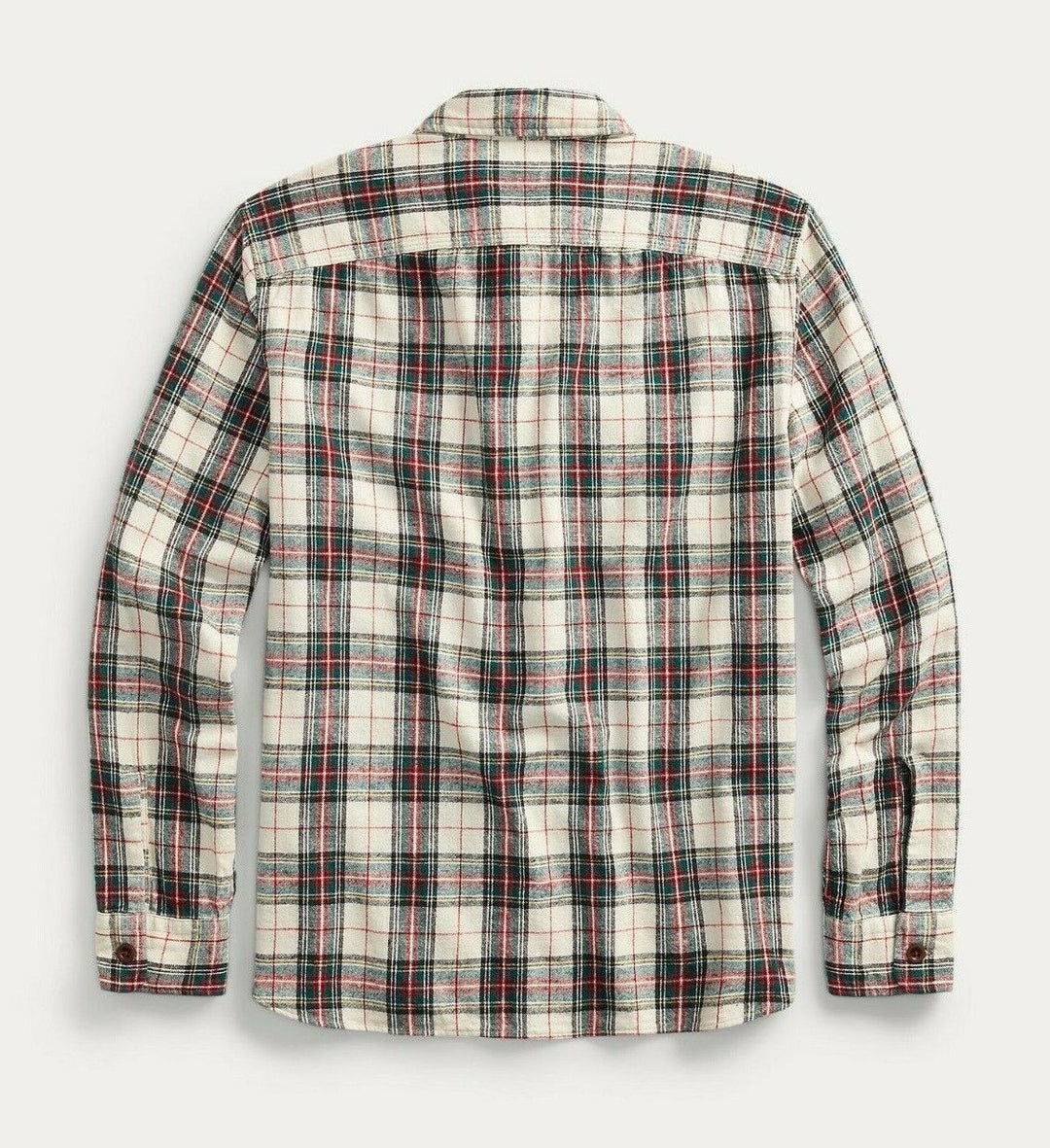 RRL Ralph Lauren Vintage Plaid Cotton Red Green White Workshirt Men's S Small
