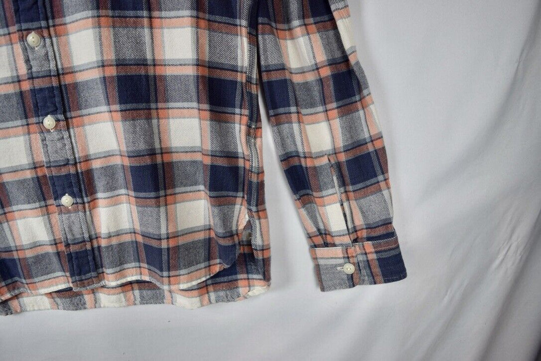 RRL Ralph Lauren Maitlock Plaid Check Work Shirt Flannel Cream Men's Medium M