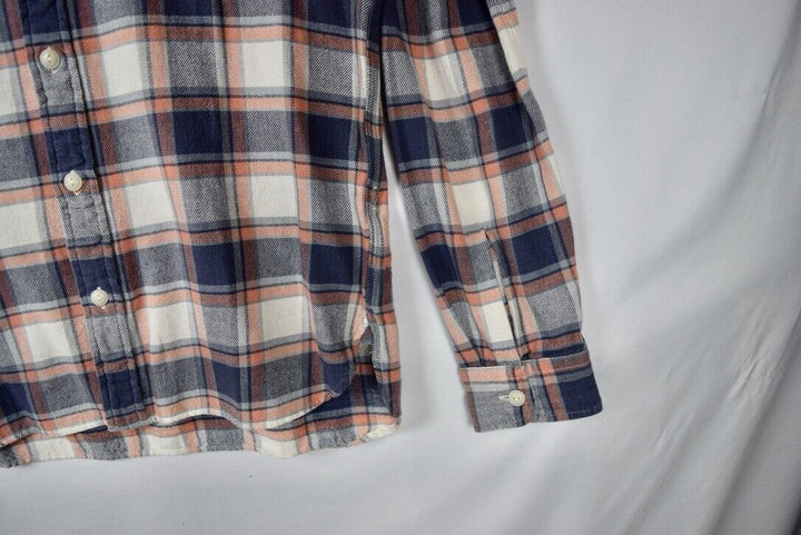 RRL Ralph Lauren Maitlock Plaid Check Work Shirt Flannel Cream Men's Medium M