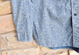 RRL Ralph Lauren Blue Floral Print Bandanna Shirt Workshirt Men's Medium M