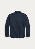RRL Ralph Lauren Wool Cashmere Navy Blue Naval Shirt Sweater Mens Extra-Large XL