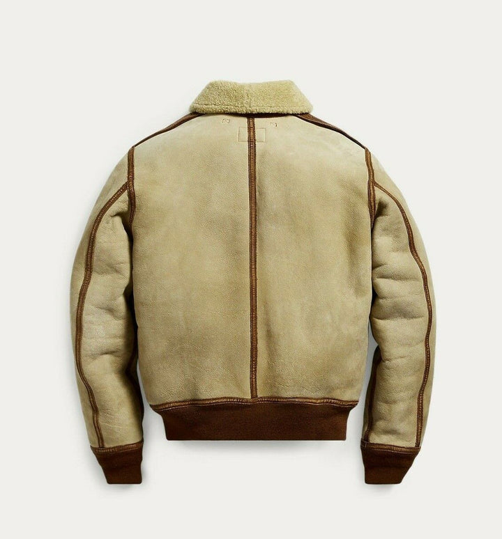 RRL Double RL Ralph Lauren Leather A-2 Lamb Shearling Jacket Men's 2XL XXL