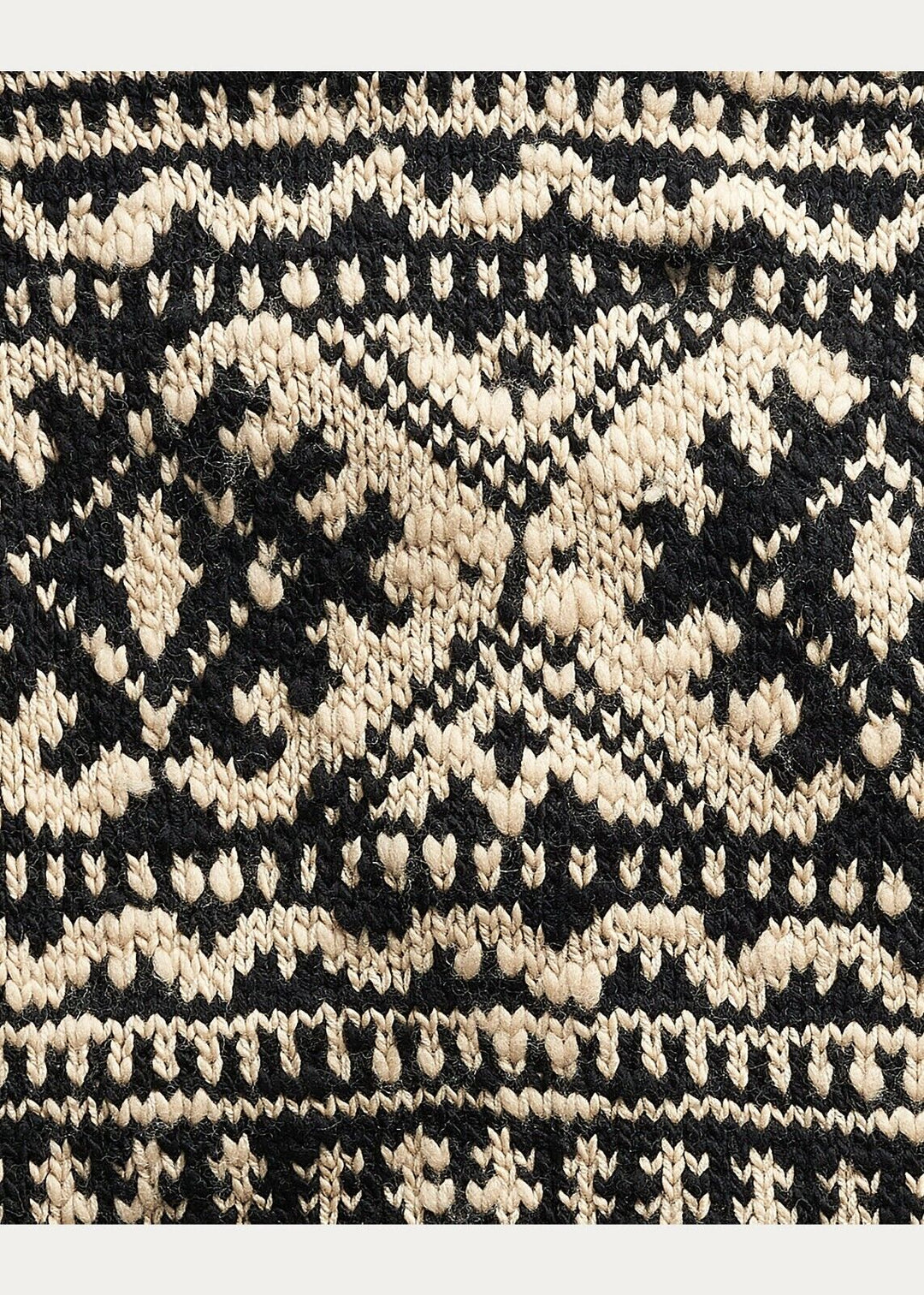 RRL Ralph Lauren Shawl Hand-Knit Geometric Cardigan Black Cream Men's 2XL XXL