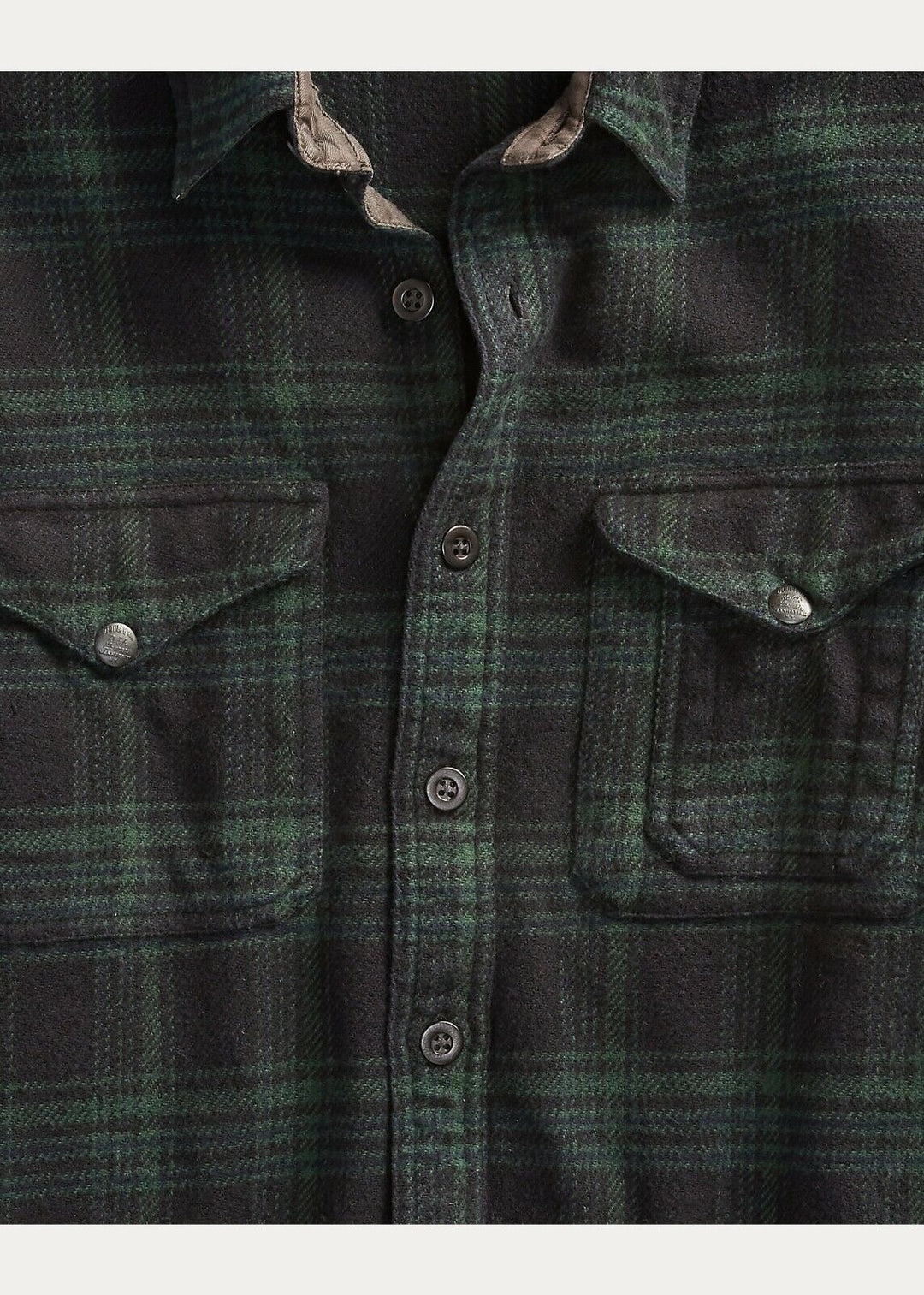 RRL Ralph Lauren Plaid Twill Flannel Cotton Thick Workshirt Men's XXL 2XL