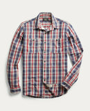 New RRL Ralph Lauren Vintage Plaid Cotton Blue Red Workshirt Men's 2XL XXL