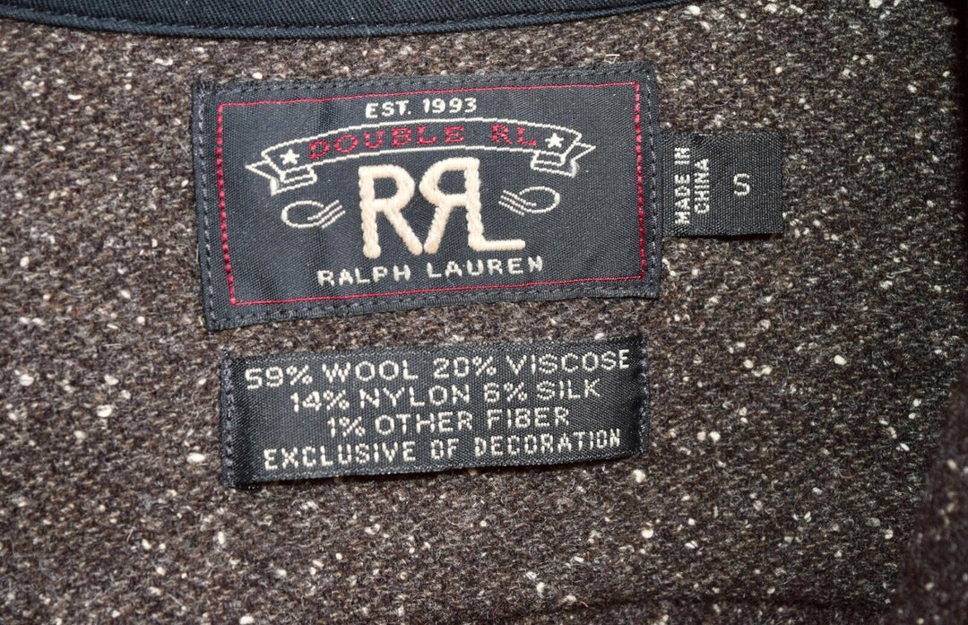 RRL Ralph Lauren Brown Speckled Wool Silk Endurance CPO Workshirt Men's S Small