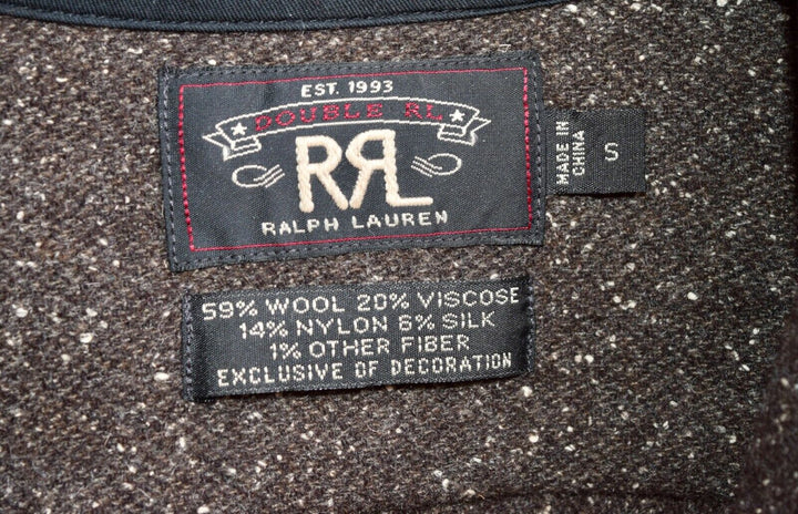 RRL Ralph Lauren Brown Speckled Wool Silk Endurance CPO Workshirt Men's S Small