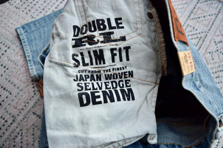 $450 RRL Double RL Light Wash Denim Jeans USA Made Relax Fitting Denim 33x32