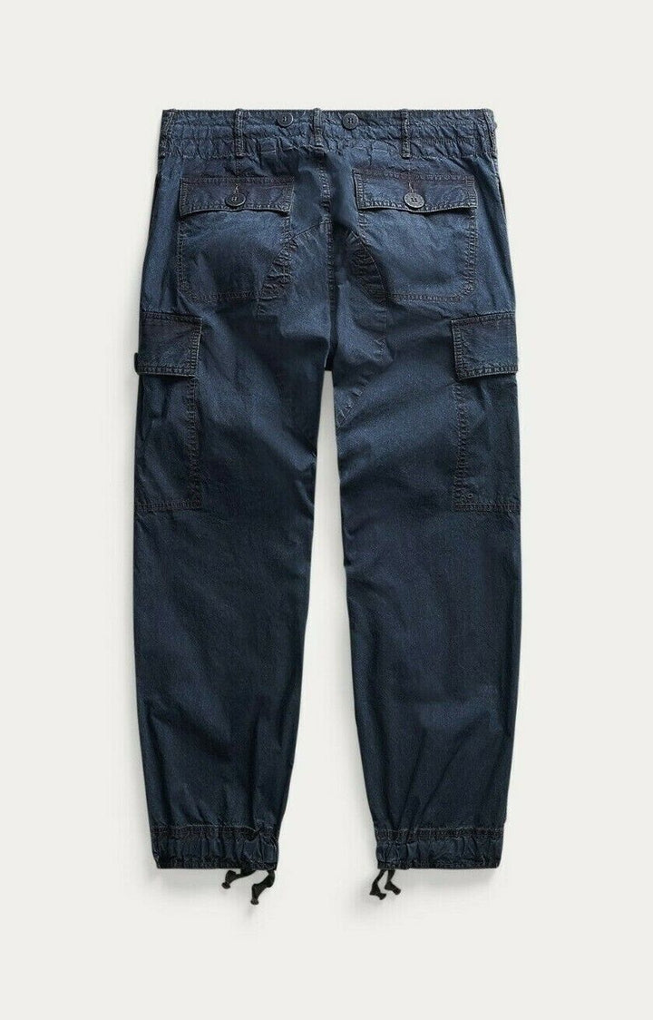 New RRL Ralph Lauren 1950s Indigo Straight Cargo High Rise Pant Men's 31x32