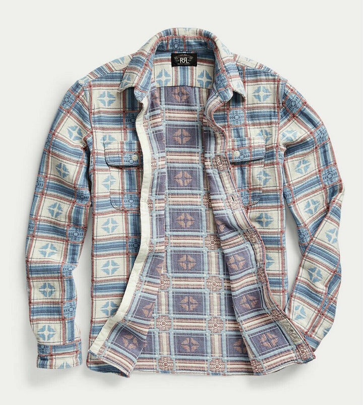 RRL Ralph Lauren 1950s Inspired Southwestern Brushed Jacquard Workshirt Small S