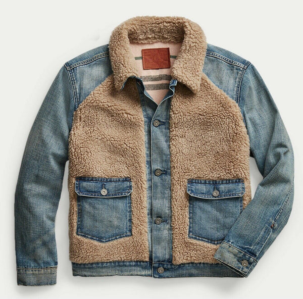 希少 RRL Fleece-Paneled Denim Jacket 57_896d838b-32a6-459d-897f-