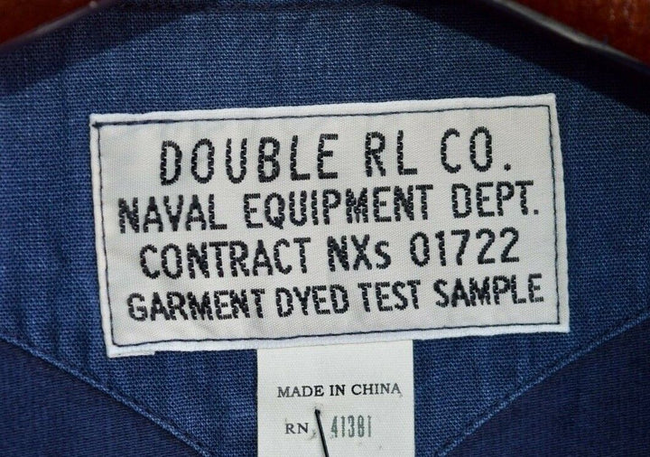 RRL Ralph Lauren Blue Jungle Cloth Cotton Jacket Vest Men's Extra-Large XL