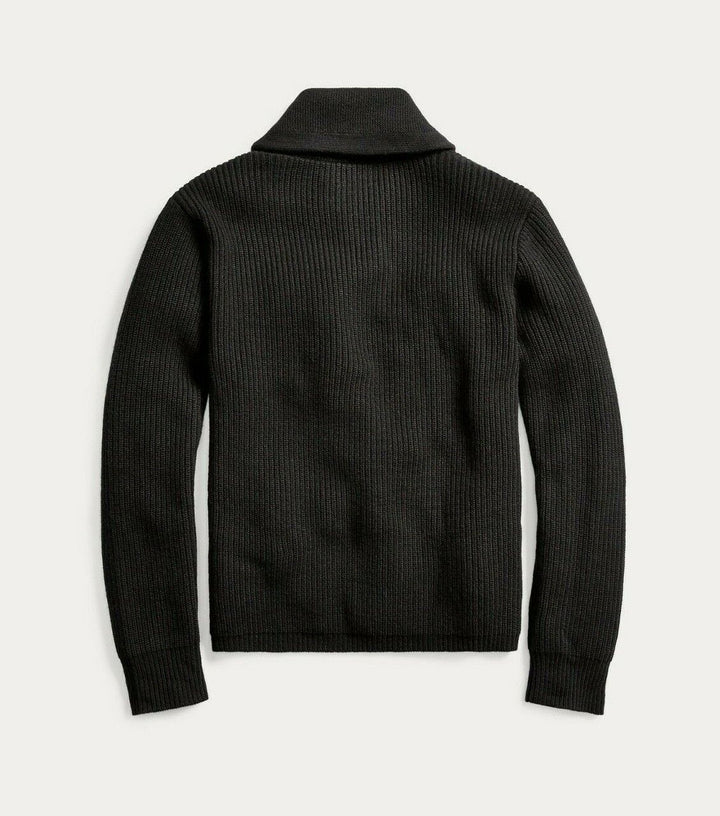 RRL Ralph Lauren 1930's 100% Cashmere Black Shawl Cardigan Men's Extra-Large XL