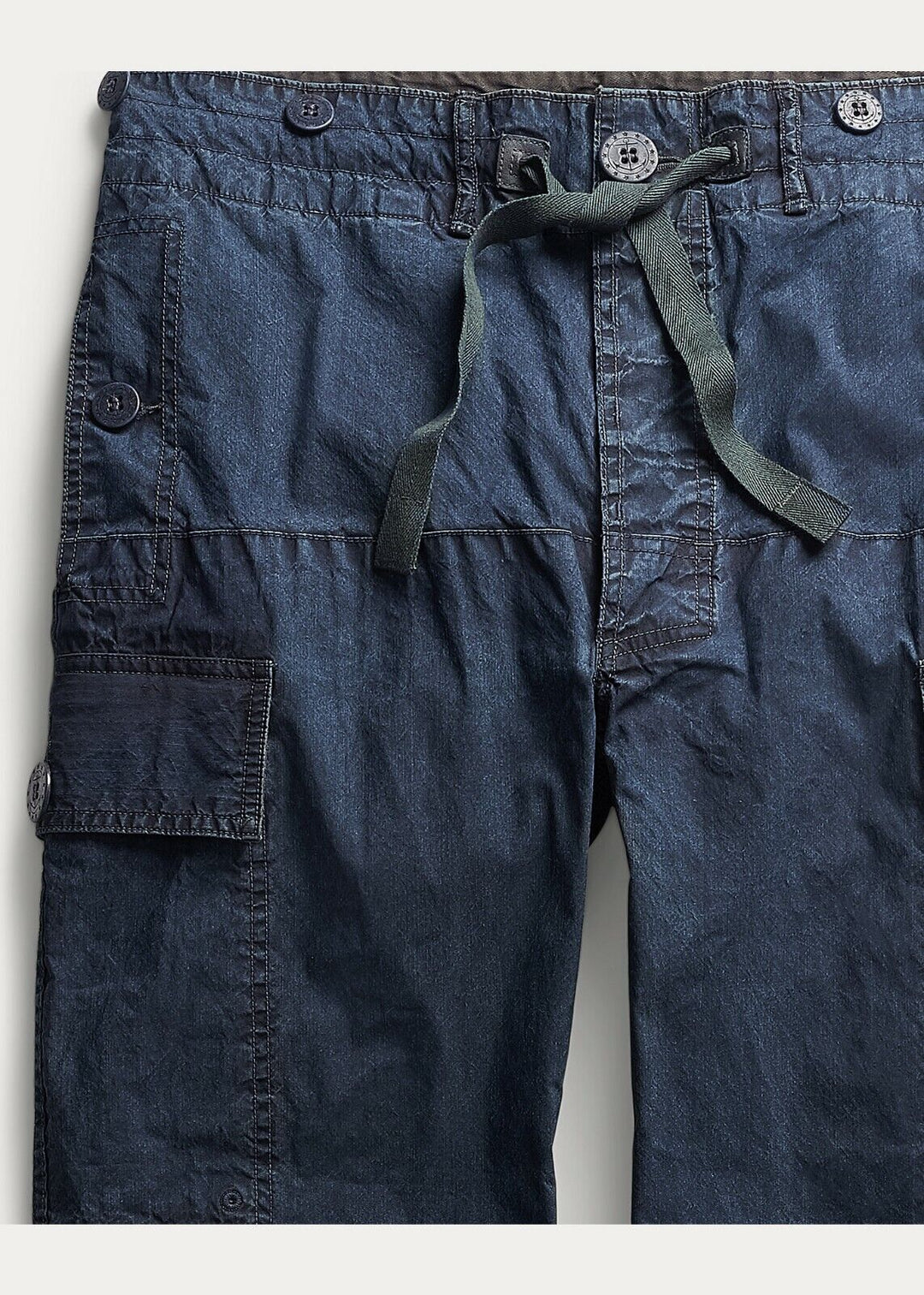 New RRL Ralph Lauren 1950s Indigo Straight Cargo High Rise Pant Men's 31x32