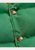 RRL Ralph Lauren 1940's Green Quilted Down Vest Jacket Puffer Coat Men's Large L