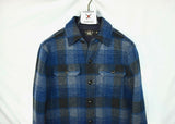 $895 RRL Ralph Lauren Wool Cashmere Blend Plaid Blue Black Jacket Men's 2XL XXL