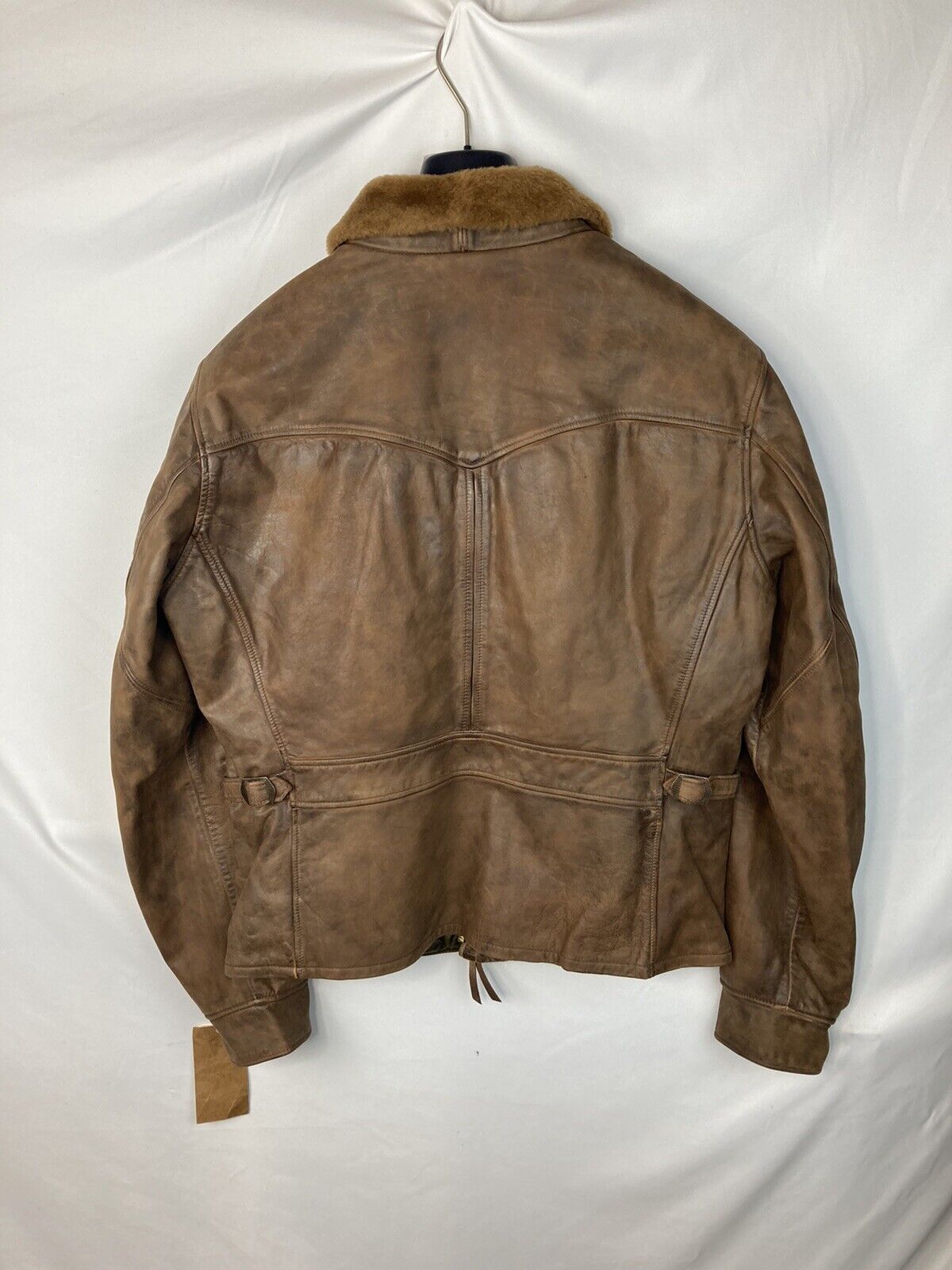 RRL Double RL Ralph Lauren Tan Brown Shearling Leather Jacket