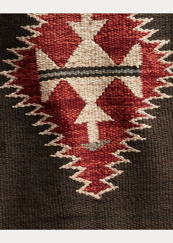 RRL Ralph Lauren Southwestern Leather Jacket Suede Black Woven Men's L Large