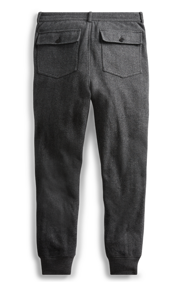 RRL Ralph Lauren Gray Herringbone Sweatpant Jogger Men's XS Extra-Small