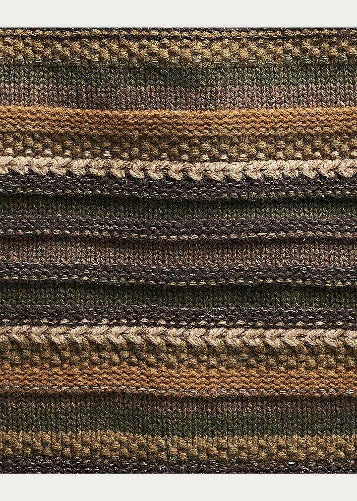 RRL Ralph Lauren Striped Knit Silk Wool 1940's Blanket Cardigan Men's Small S