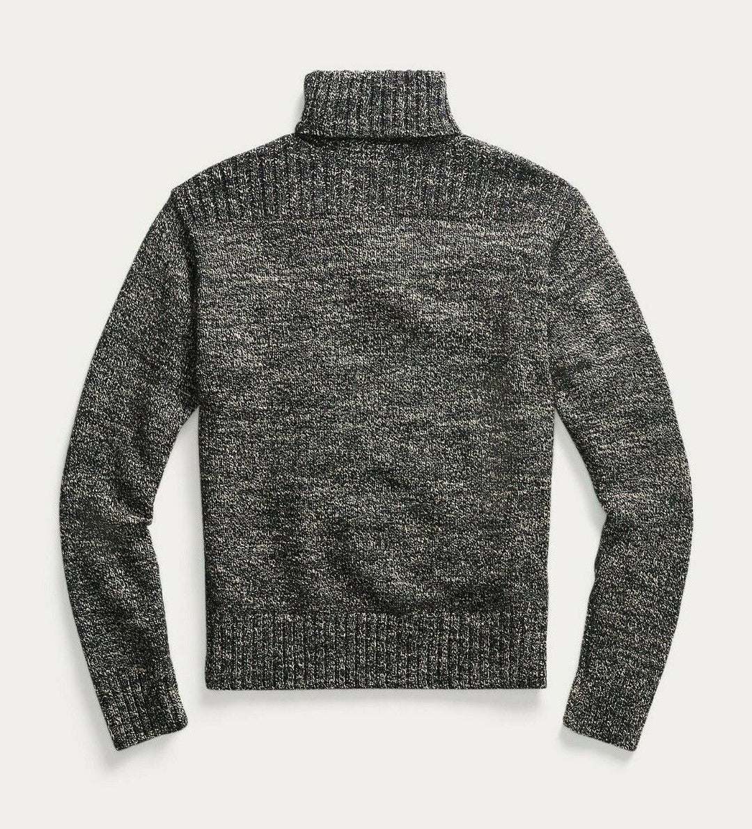 New RRL Ralph Lauren Black Wool Linen Marled Turtleneck Men's XL Extra-Large