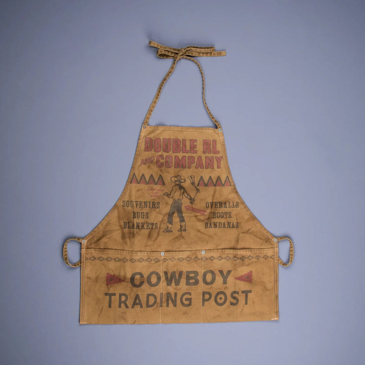 RRL Ralph Lauren "Logo Canvas Apron" Brown Cotton Canvas Cowboy Trading Post
