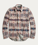 Ralph Lauren RRL Geometric Pattern Terry Blanket Shirt Workshirt Mens 2XL XXL