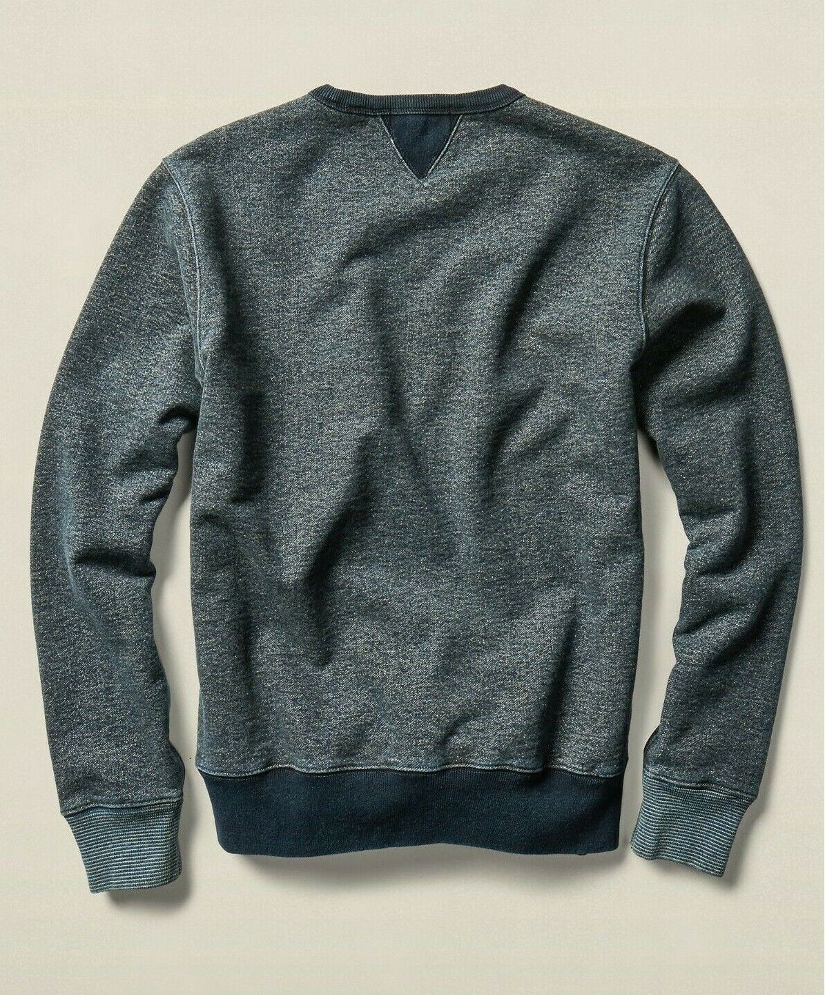 RRL Ralph Lauren Indigo Crewneck Blue Fleece Pullover Sweatshirt