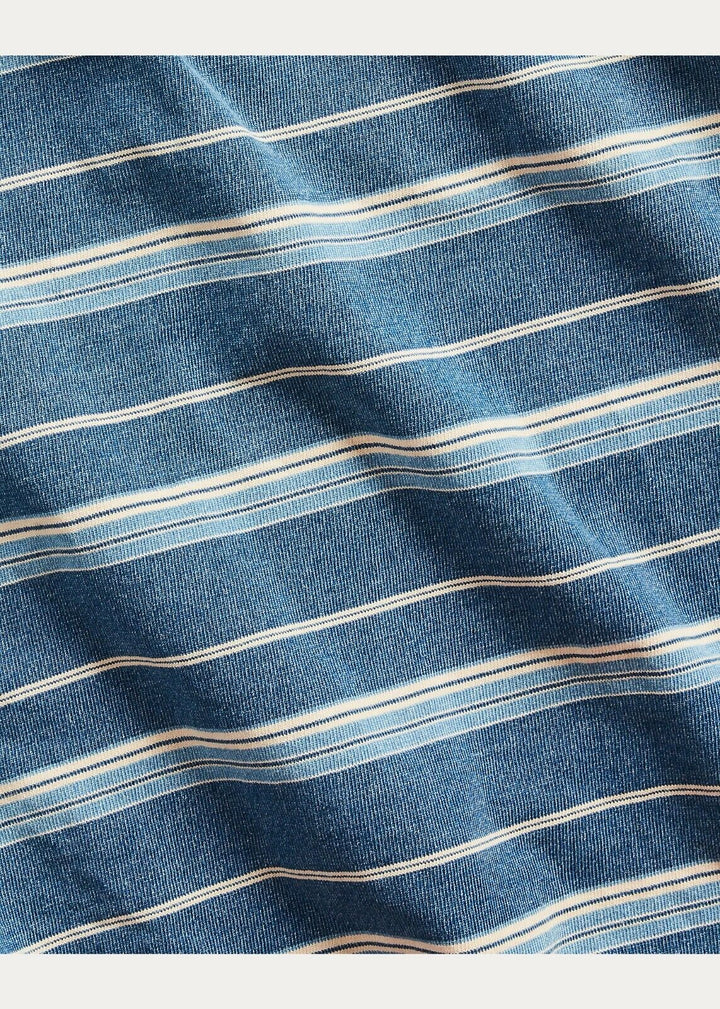 RRL Ralph Lauren 1920s Striped Jersey Camp Cotton Workshirt Shirt Men's Large L