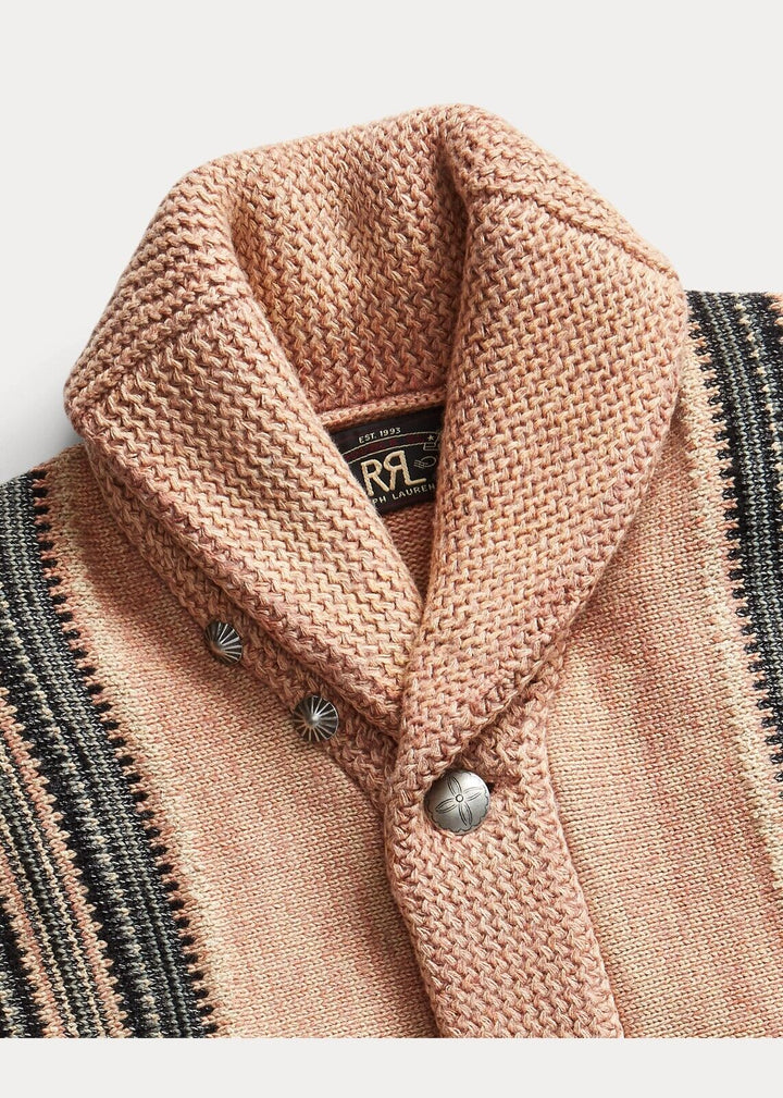 New RRL Ralph Lauren Thick Roadrunner Shawl Southwestern Chimayo Cardigan Mens M