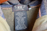 RRL Ralph Lauren Green Real Fur Fleece Hoodie Jacket Men's XL Extra-Large