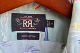 RRL Ralph Lauren Vintage Hawaiian Tropical Marlin Print Shirt Men's Small S Camp