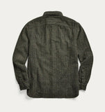 RRL Ralph Lauren 1890s Chain-Stitch Wool Workshirt Black Shirt Men's Small S