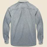 RRL Ralph Lauren Cotton Check Shirt Workshirt Indigo Popover Men's Medium M