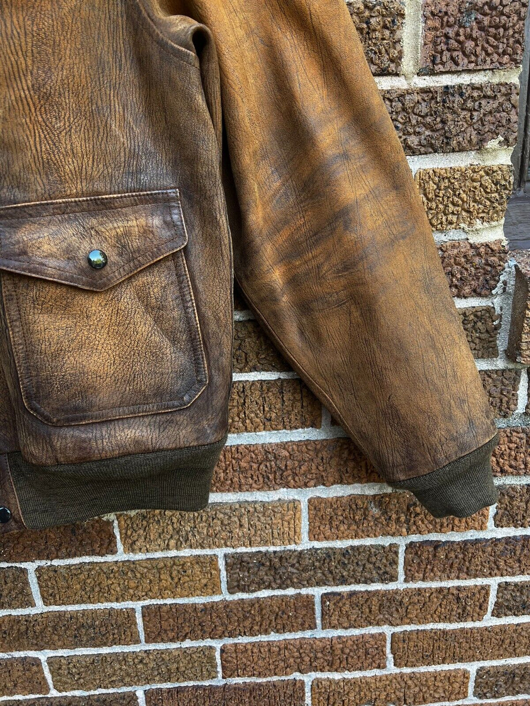 RRL Ralph Lauren Reversible 1920's Tan Flight Pilot Jacket Men 2XL XXL