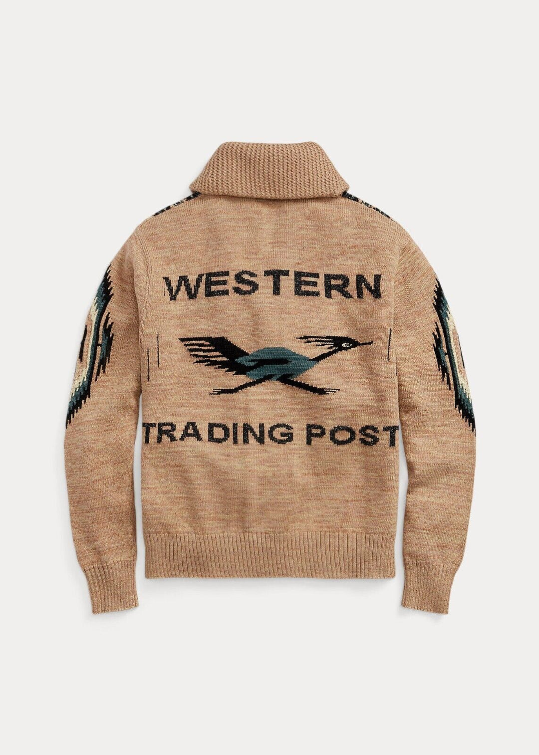 New RRL Ralph Lauren Thick Roadrunner Shawl Southwestern Chimayo Cardigan Mens M