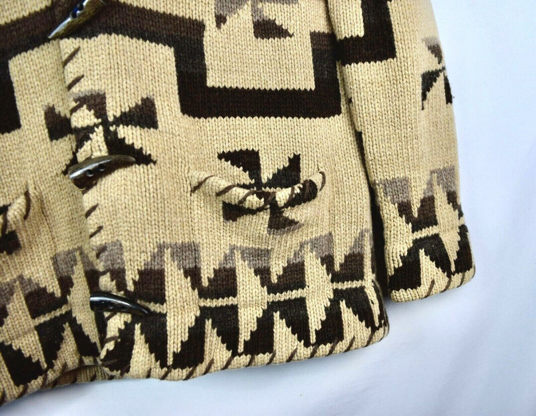 RRL Handknit Wool Blend Shawl Collar Cardigan Southwest Men's Small S